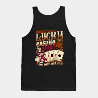 Vintage Lucky Casino print Vegas Jackpot Gambling Tank Top